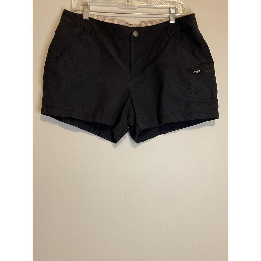 Columbia Women's Sandy River. Cargo Shorts 14W Black Canvas Hiking Pockets
